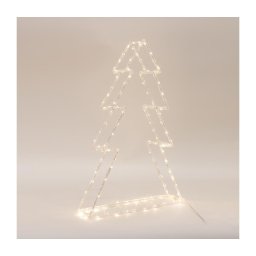 Decoração de Natal LED para exterior, 120xLED/2,1W/230V, IP44, branco quente, árvore de 60 cm
