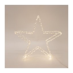 Decoração LED de Natal para exterior, estrela de 60 cm, 140xLED/2,1W/230V IP44, branco quente