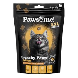 3x150g aves Crunchy Paws Pawsome snacks para gatos