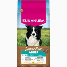12kgGrain Free Adult Small Medium frango Eukanuba ração para cão