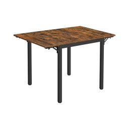 Mesa de jantar extensível ELDUR castanha/preta