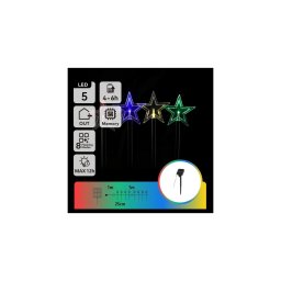 Aigostar - LED RGBY Luminária solar natalina LED/1,2V/8 funções 1m IP65 800mAh estrelas