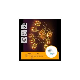 Aigostar - Cordão de LED 10 LEDs/3xAA 1,5m branco quente luva