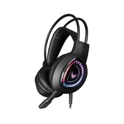 Auscultadores LED RGB para jogos VARR com microfone