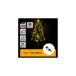 Aigostar - Árvore de Natal LED para exterior, LED/6W/230V, 180 cm, IP44, branco quente