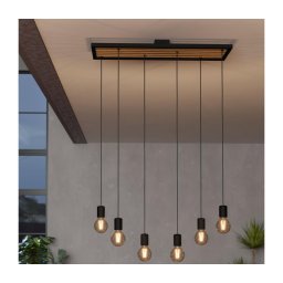 Eglo 43725 - Candeeiro suspenso CONSETT 6xE27/40W/230V