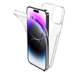 Capa Iphone 15 Pro Max 360 Full Cover Acrilica + Tpu Transparente