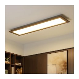 Brilagi - Luminária LED regulável SLIMFRAME WOOD LED/58W/230V 124x34 cm + comando remoto