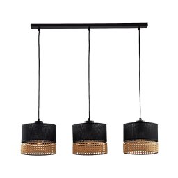 Candeeiro de teto PAGLIA 3xE27/60W/230V 60 cm rattan
