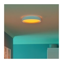 Eglo 300686-LED MASSIGNANO-Z Candeeiro de teto LED RGBW, dimerizável, 18,5W/230V, branco + controlo remoto