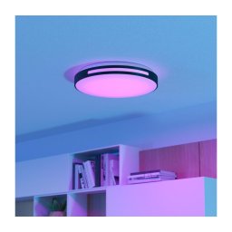 Eglo 300687-LED RGBW Candeeiro de tecto regulável MONTEGRANARO-Z LED/18,5W/230V preto + comando remoto