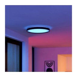 Eglo 300692-LED RGBW St. candeeiro de tecto MOZONCILLO-Z LED/28,3W/230V preto + comando remoto