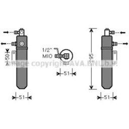 Secador, ar condicionado HIGHWAY AUTOMOTIVE 42033006HW