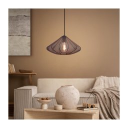 Eglo 43995 - Candeeiro suspenso DOLWEN 1xE27/40W/230V diâmetro 42,5 cm preto