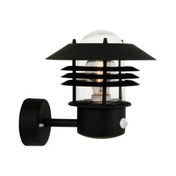 Nordlux -Luminária de parede externa com sensor VEJERS 1xE27/60W/230V IP54 preta