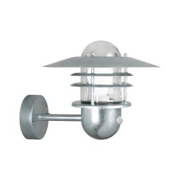 Nordlux - Aplique de parede exterior AGGER com sensor 1xE27/60W/230V IP54, prateado
