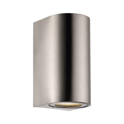 Nordlux - Aplique de parede exterior CANTO 2xGU10/28W/230V IP44 aço inoxidável