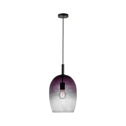Nordlux - Lustre suspenso com cabo UMA 1xE27/40W/230V Ø 23 cm preto/fumado