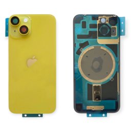 Tampa Traseira iPhone 14 Amarelo Com Lentes