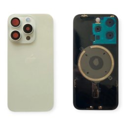 Tampa Traseira iPhone 15 Pro Branco Com Lentes