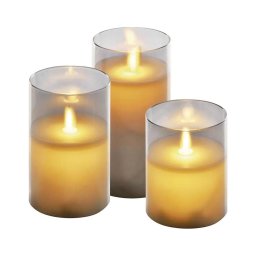Conjunto de 3 velas LED — Alimentação: 6 pilhas AA