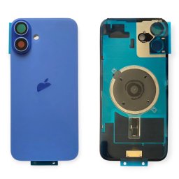 Tampa Traseira iPhone 16 Plus Azul Com Lentes