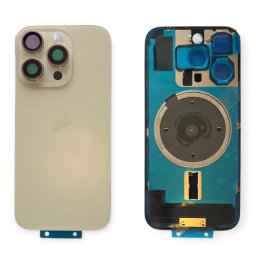 Tampa Traseira iPhone 16 Pro Dourado Com Lentes