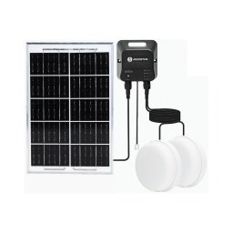 Aigostar - Luminária Solar LED 2x LED/35W/12V 6000 mAh 6500K Ø 16,8 cm