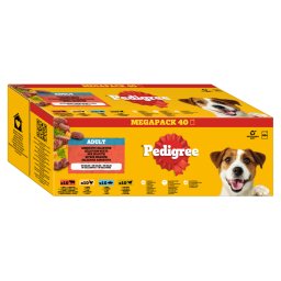 40x100g seleção mista em gelatina Pedigree comida húmida cães