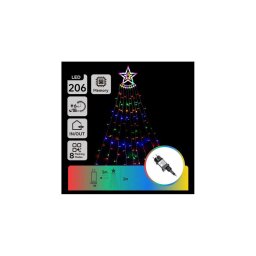 Aigostar - Decoração de Natal LED RGBY para exterior 206xLED/6W/230V 2m IP44
