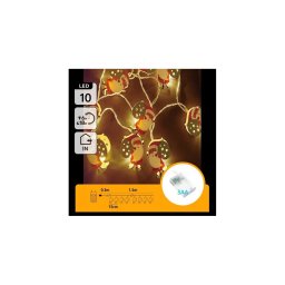 Aigostar - Guirlanda de LED 10 LEDs/3xAA 1,5m branco quente Papai Noel