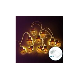 Aigostar - Cadeia de luzes LED 20xLED/3xAA 3m luz branca quente em forma de boneco de neve