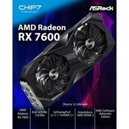 Placa Gráfica ASRock Radeon RX 7600 Challenger OC 8GB GDDR6
