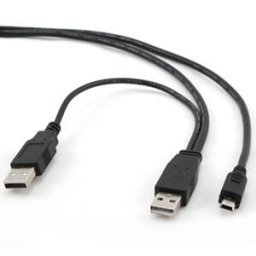 4PAPER Cabo Mini USB para 2 USB 0,90m