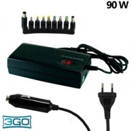 Carregador Universal 3GO 90W + Adaptador Auto