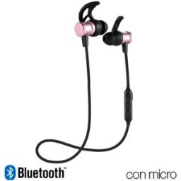 Auriculares Bluetooth Desportivos Cool Magnéticos Pink