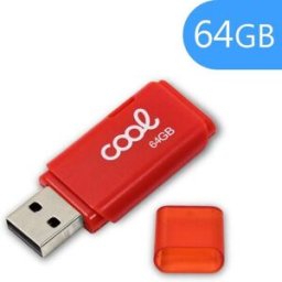 Pen Drive USB x64 GB 2.0 COOL Cover Vermelho