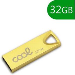 Pen Drive USB x32 GB 2,0 COOL Metal Chave Ouro