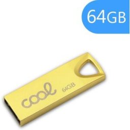 Pen Drive USB x64 GB 2.0 COOL Metal Chave Ouro