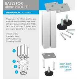 Bases para Perfil de 41mm