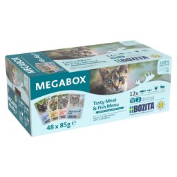 48x85g Pedaços em molho (4 sabores) Bozita comida húmida para gatos