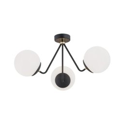 Argon 1478 - Candelabro montado à superfície TOMAR 3xE27/15W/230V preto