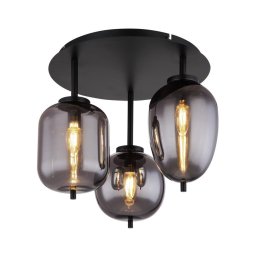 Globo 15345-3D - Candelabro integrado BLACKY 3xE14/40W/230V preto