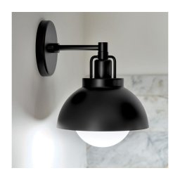 Kichler KL-NIVA-1W-1P-BK - Candeeiro de parede NIVA 1xE27/40W/230V preto