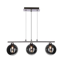 Lustre suspenso com cabo SOMUL 3xG9/20W/230V preto fumado