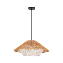 Lustre suspenso AFRICA com cabo 1xE27/40W/230V Ø 50 cm castanho/creme