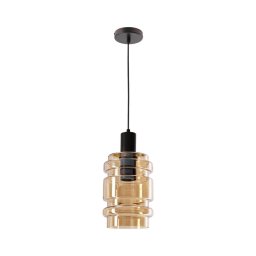 Lustre suspenso em cabo RADON 1xE27/40W/230V bege fumê