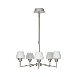 Lustre de haste TOGO 5xG9/40W/230V cromado fosco/branco