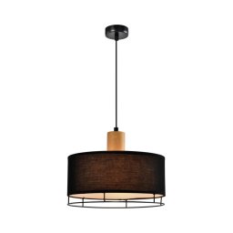Lustre em cabo ARDI 1xE27/40W/230V preto/castanho