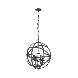 Searchlight 2474-4BK - Lustre com corrente ORBIT 4xE14/60W/230V preto